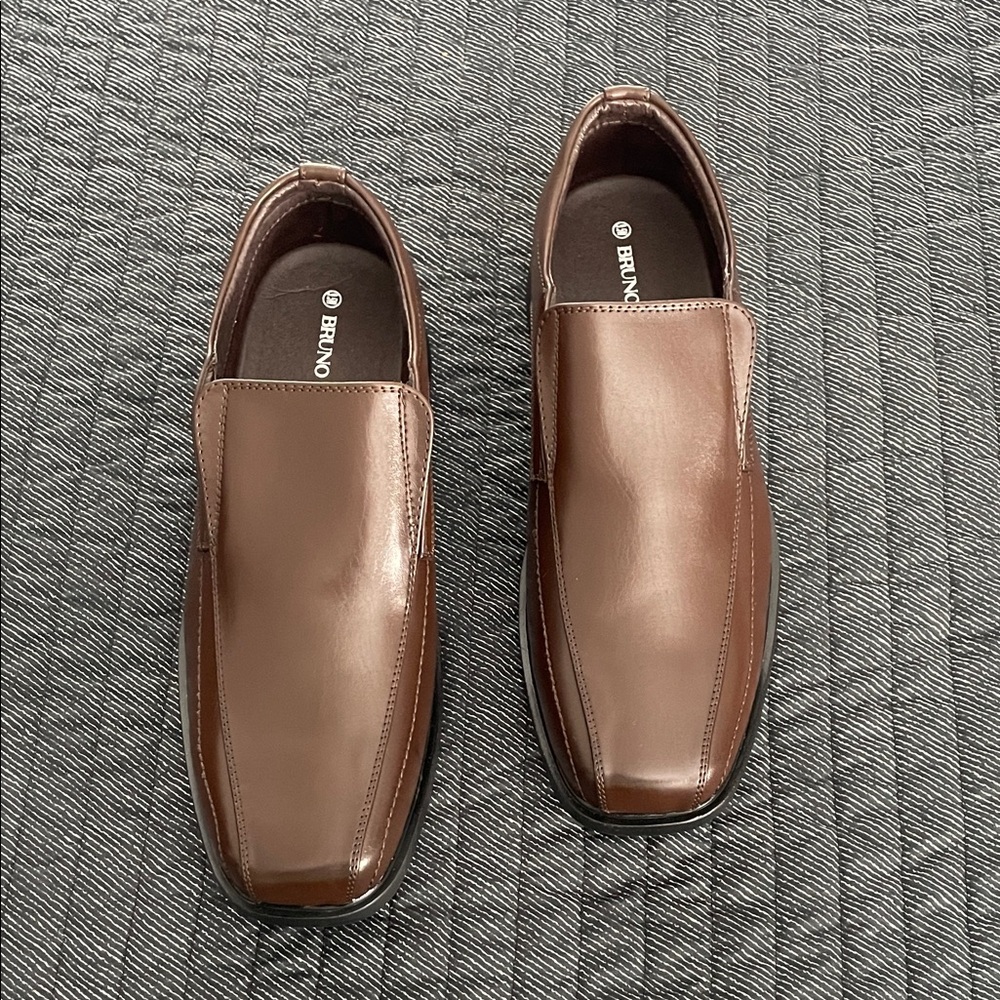 Bruno Marc Men's Elegant Dark Brown Slip-On Loafers - Picture 2 of 9